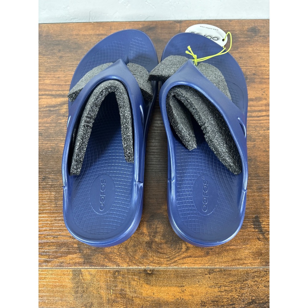 Oofos OOriginal Unisex Navy Recovery Sandal M10 W12 Style 1000 NWT - Picture 6 of 8